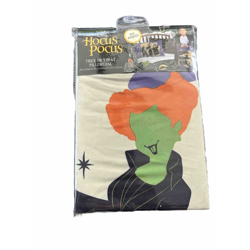 Disney Halloween Trick-Or-Treat Hocus Pocus Pillowcase Bag 20" x 30" Has Handles